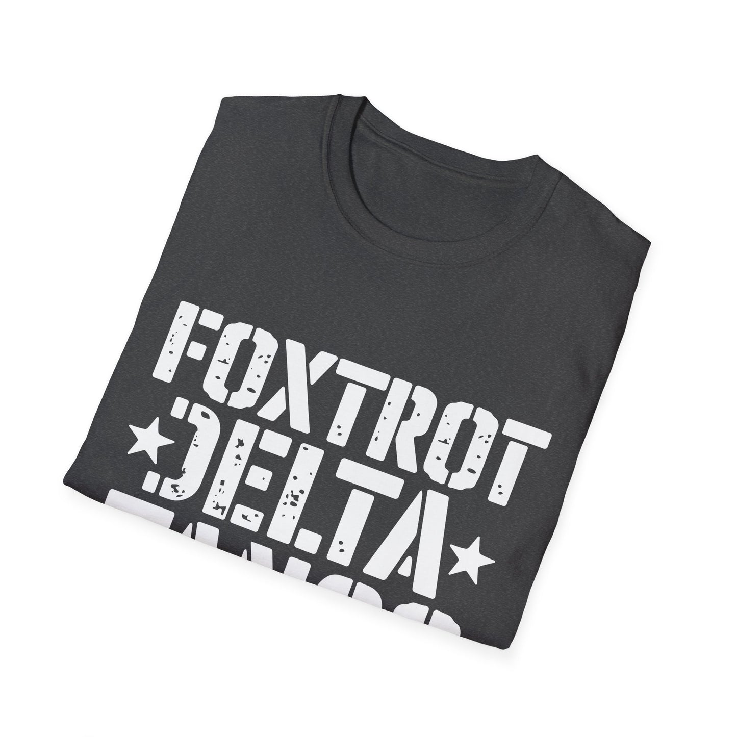 Delta Foxtrot Tango Resist Persist Prevail Unisex Softstyle T-Shirt, Protest Tee, Activist Shirt, Political Apparel, Military Alphabet Top