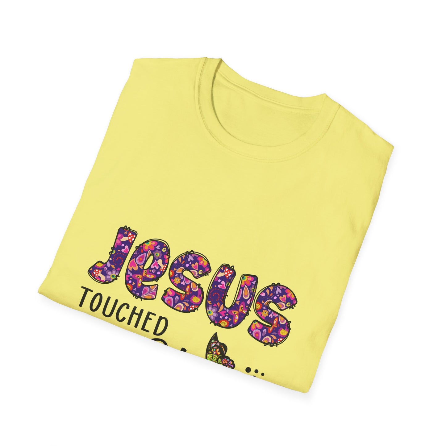Jesus Touched My Heart Unisex T-Shirt, Spiritual Tee, Christian Gift, Inspirational Shirt, Faith Clothing