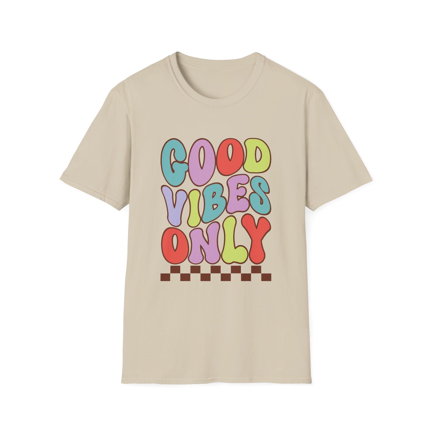 Good Vibes Only Unisex Softstyle T-Shirt, Positive Energy Tee, Inspirational Shirt, Motivational Top, Happiness Clothing