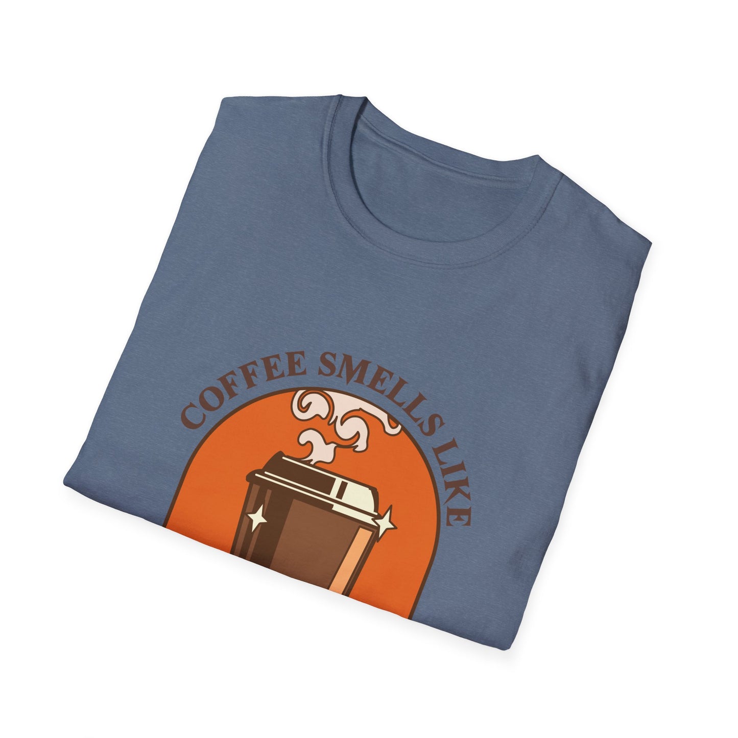 Coffee Smells like Magic Unisex Softstyle T-Shirt, Coffee Lover Tee, Funny Coffee Shirt, Gift for Coffee Drinkers, Coffee Obsessed Apparel