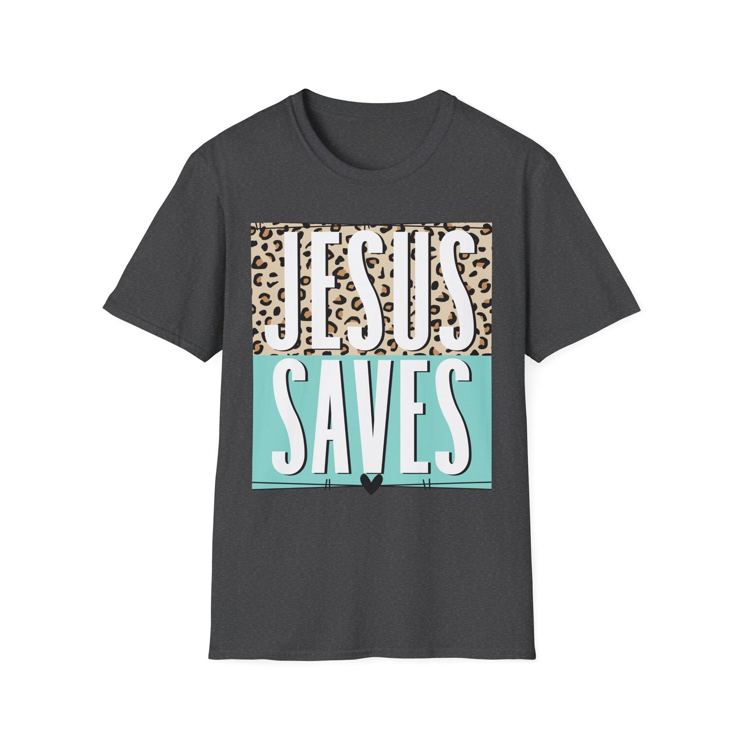 Religious Jesus Saves Unisex Softstyle T-Shirt, Christian Faith Tee, Church Gift, Inspirational Shirt, Religious Apparel