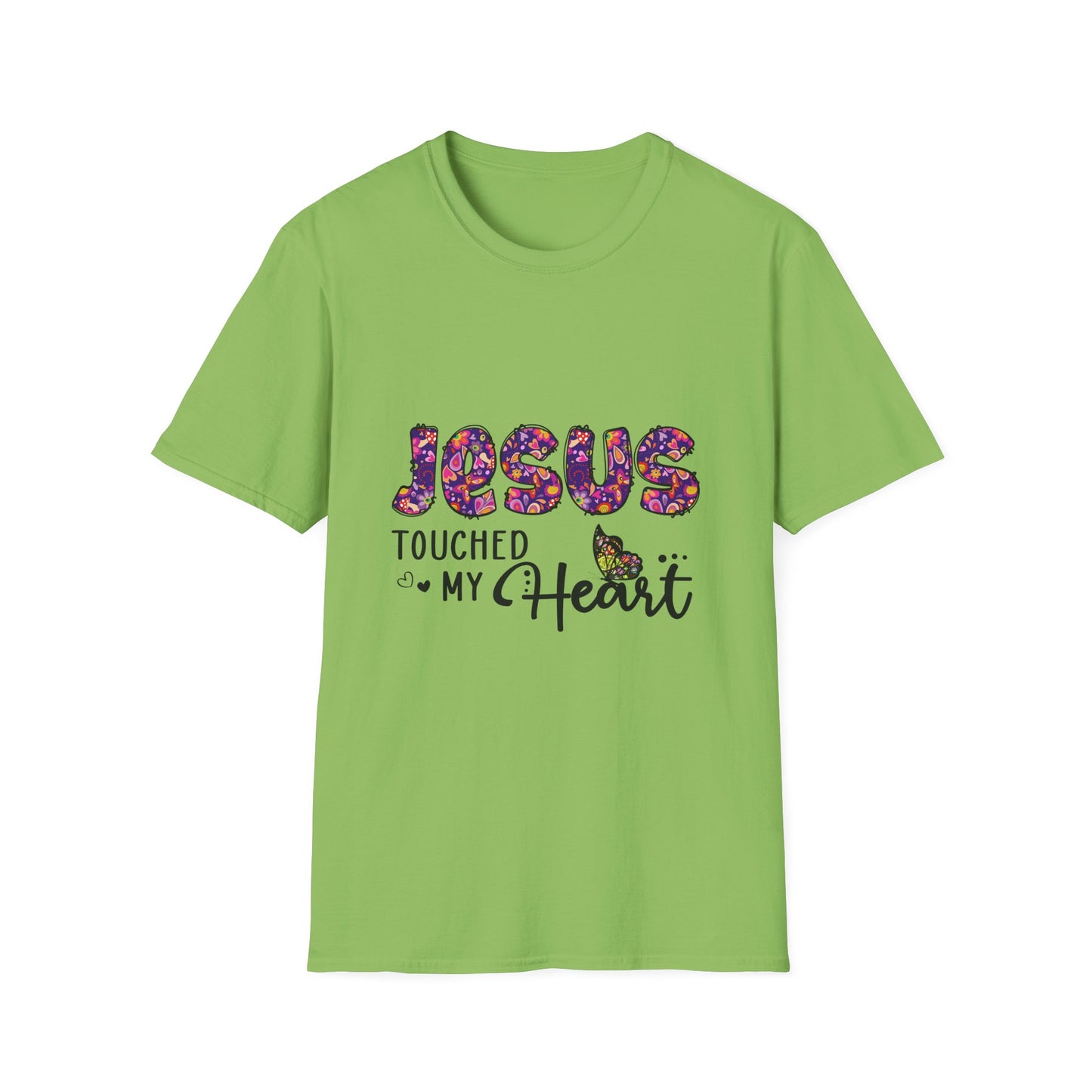 Jesus Touched My Heart Unisex T-Shirt, Spiritual Tee, Christian Gift, Inspirational Shirt, Faith Clothing