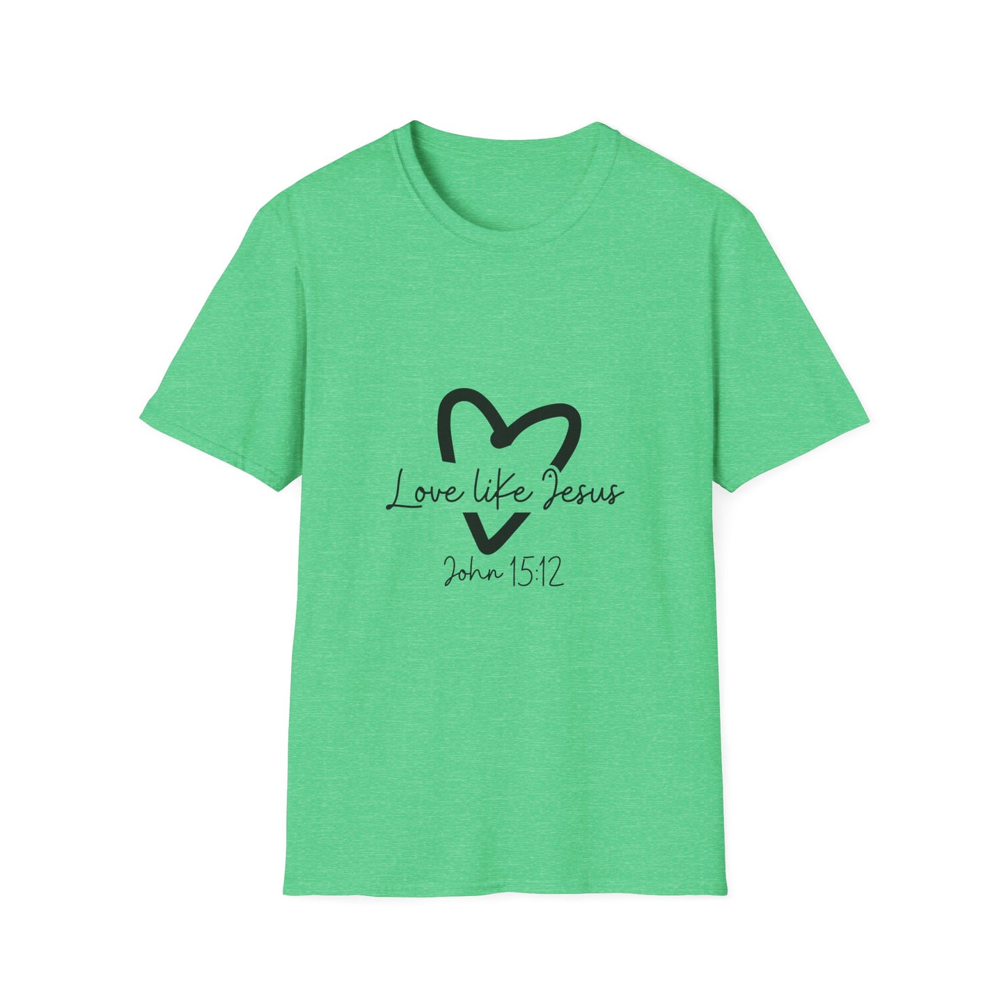 Christian Unisex T-Shirt, Inspirational Jesus Tee, Religious Graphic Tee, Comfortable Softstyle Top, Christian Gift, Printed Front and Back