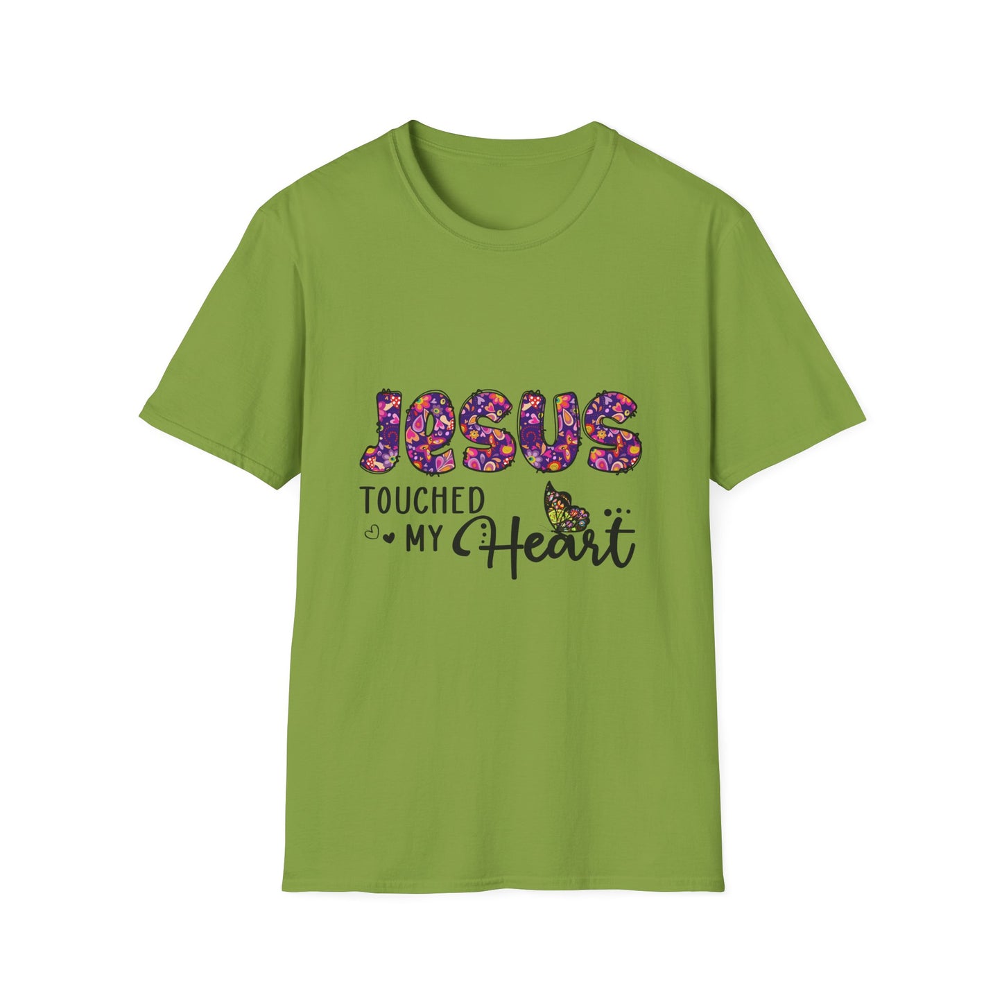 Jesus Touched My Heart Unisex T-Shirt, Spiritual Tee, Christian Gift, Inspirational Shirt, Faith Clothing