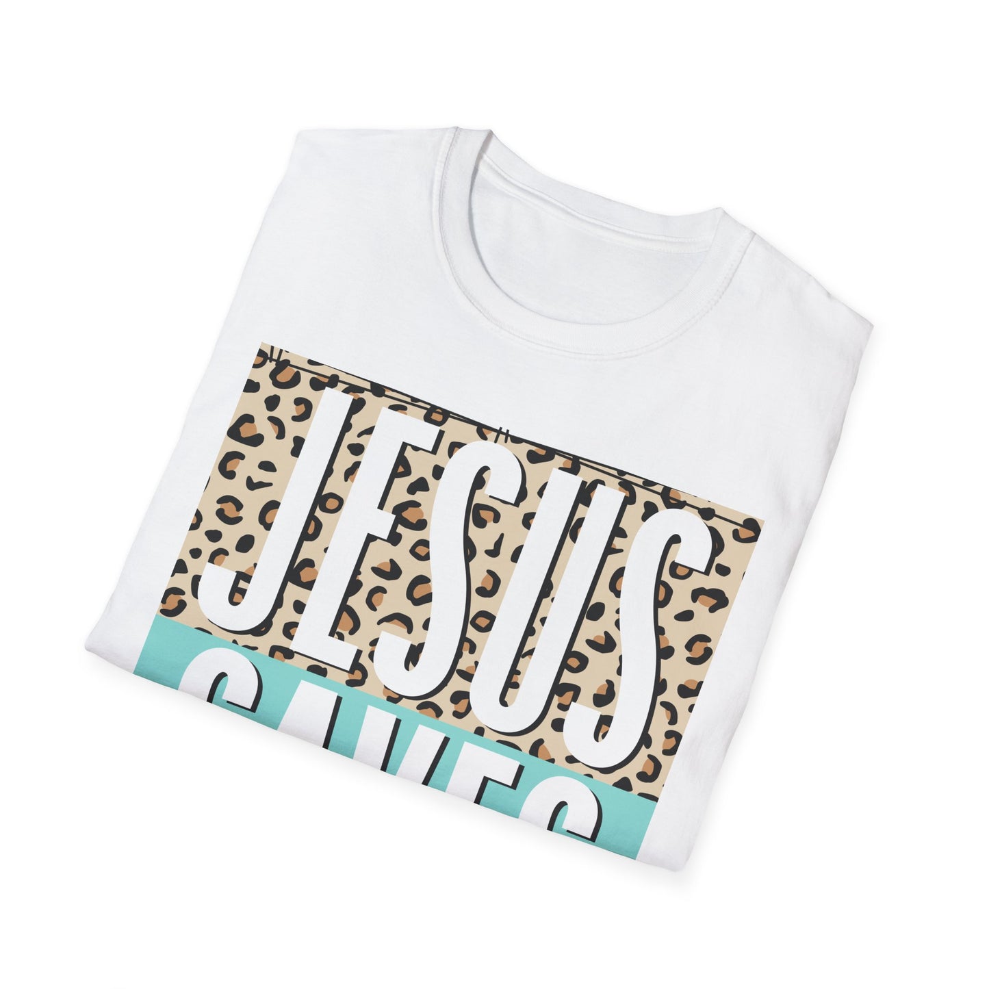 Religious Jesus Saves Unisex Softstyle T-Shirt, Christian Faith Tee, Church Gift, Inspirational Shirt, Religious Apparel