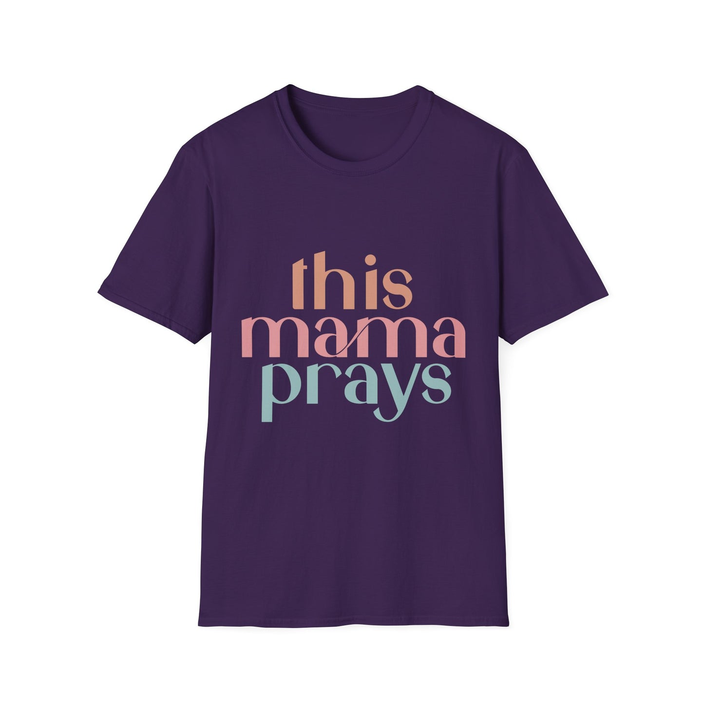 Praying Mama Unisex Softstyle T-Shirt, Mother's Day Gift, Christian Tee, Religious Shirt, Mom Prayer Apparel