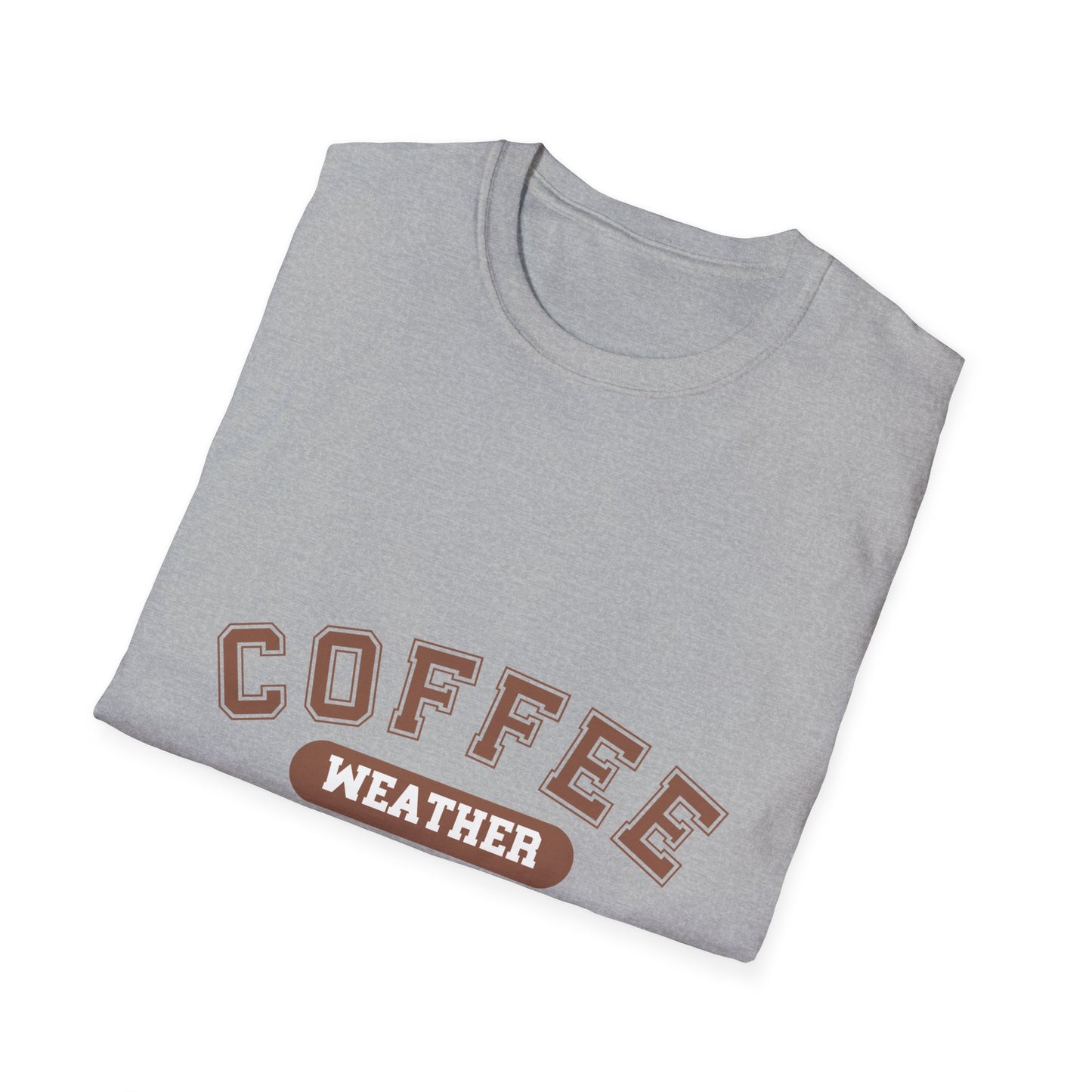 Coffee Weather Unisex T-Shirt, Coffee lover shirt, Cozy Tee, Fall fashion, Gift for coffee drinker, Coffee weather apparel