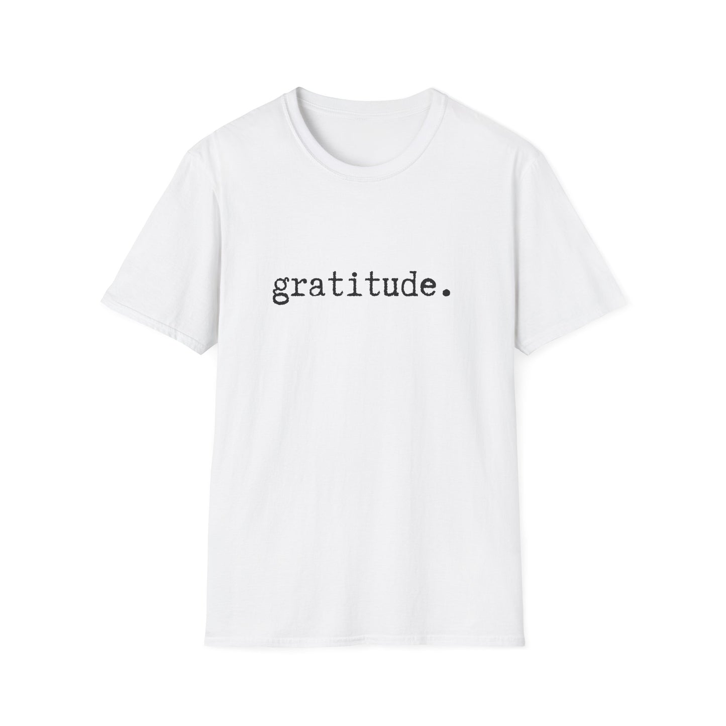 Gratitude Minimalist Softstyle Unisex T-Shirt, Thankful Appreciation Tee, Positive Vibes Shirt, Thank You Minimalist Top, Grateful Gift Idea
