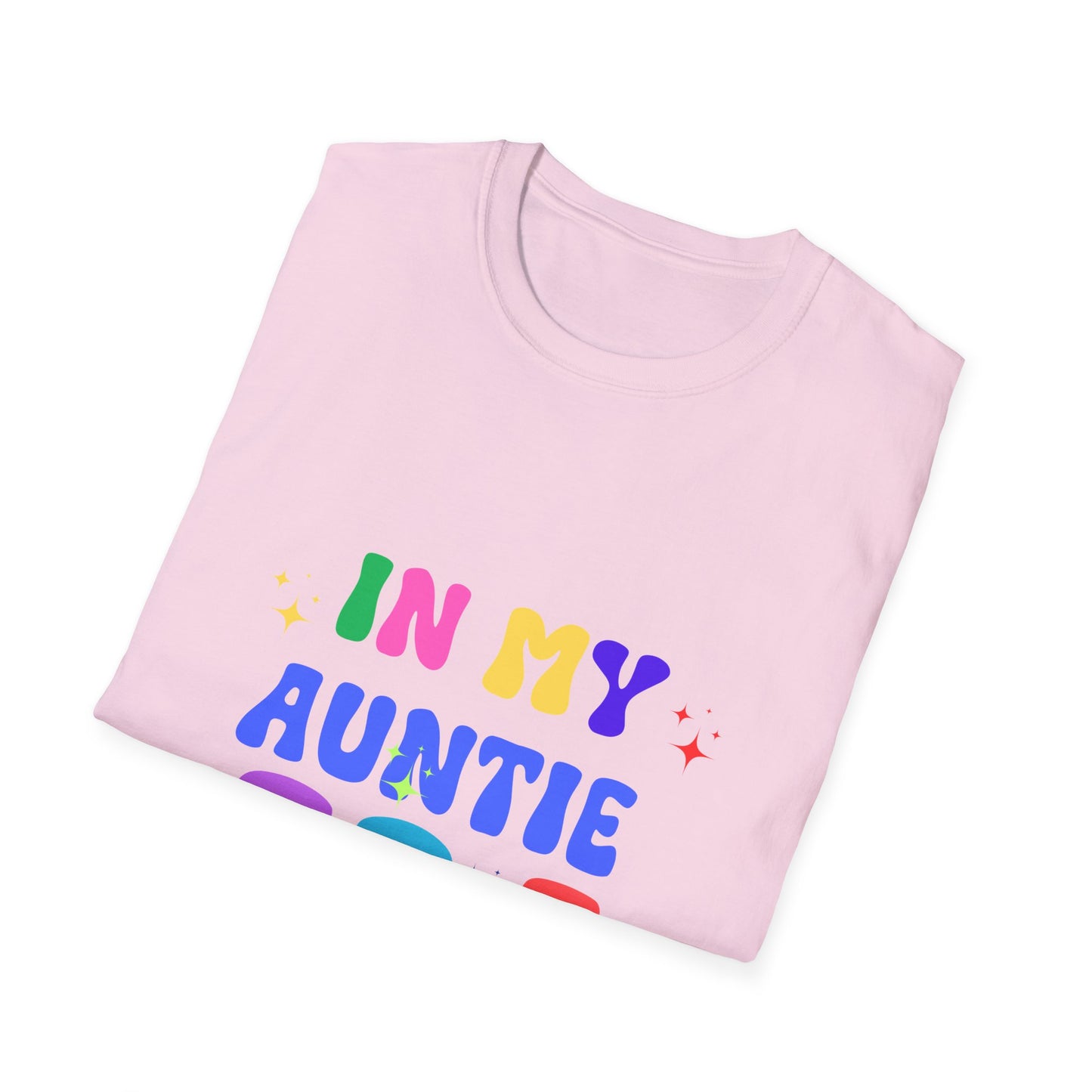 Vintage Auntie Era Unisex Softstyle T-Shirt, Retro Tee for Nostalgic Vibes, Family Reunion Gift, Hipster Shirt, Classic Aunt Apparel, 90s