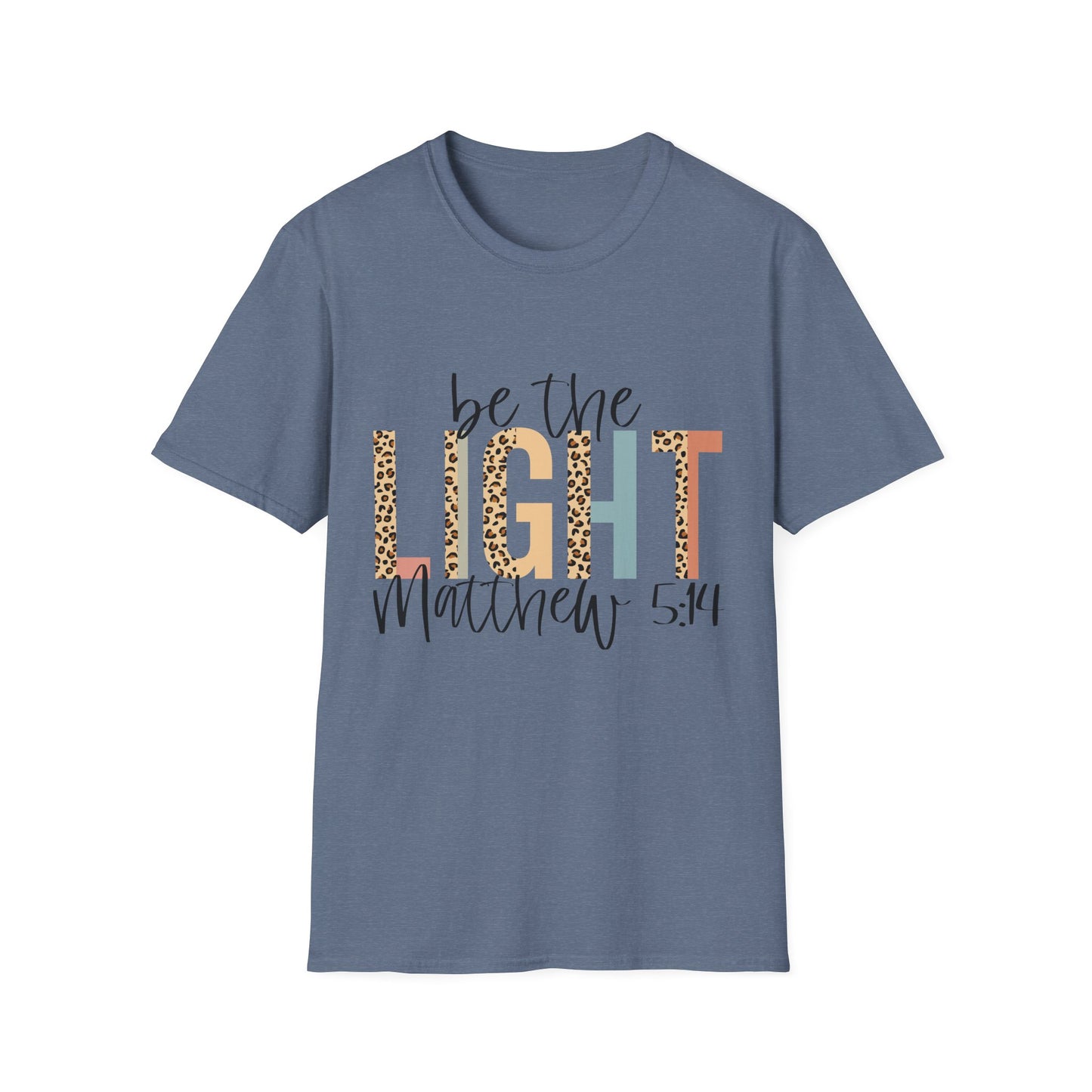 Religious Scripture Unisex T-Shirt, Inspirational Christian Tee, Be the Light Bible Verse Shirt, Matthew 5:14 Clothing, Spiritual Gift Top