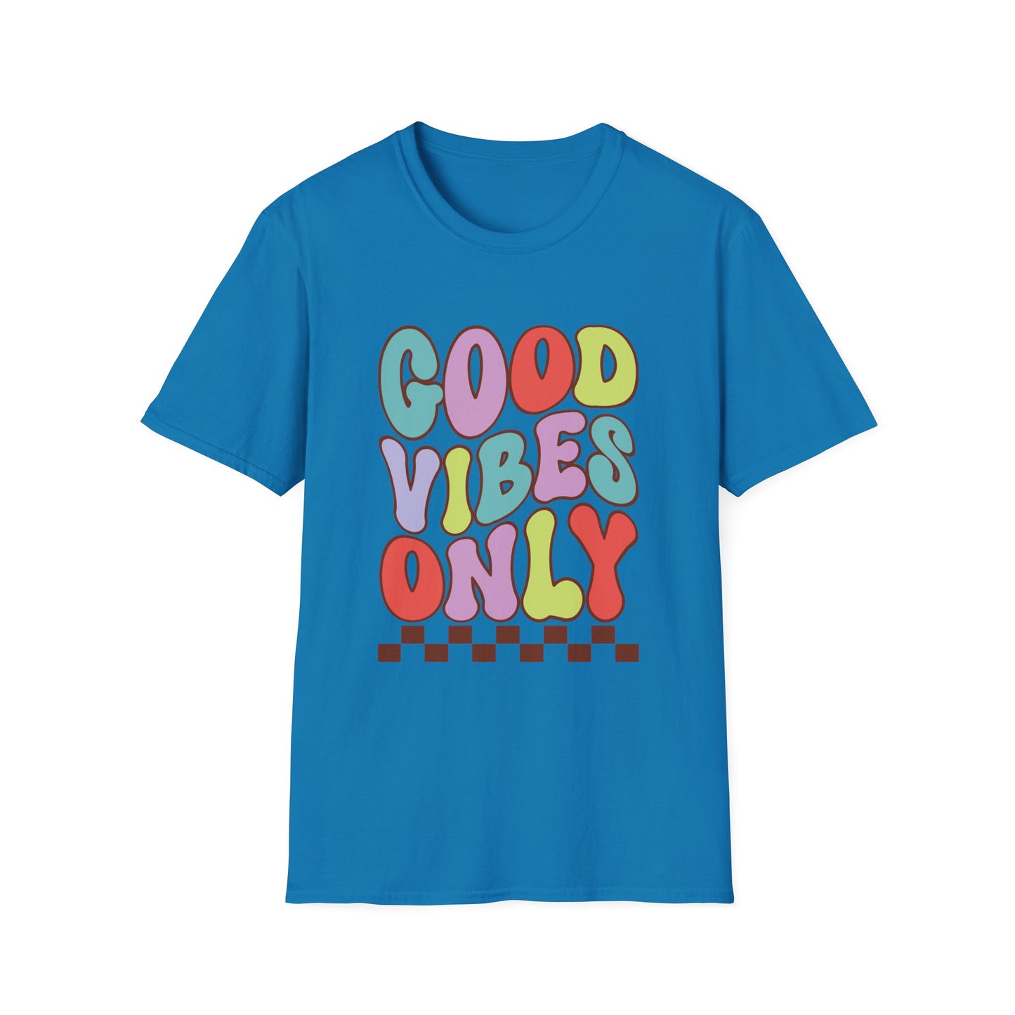 Good Vibes Only Unisex Softstyle T-Shirt, Positive Energy Tee, Inspirational Shirt, Motivational Top, Happiness Clothing