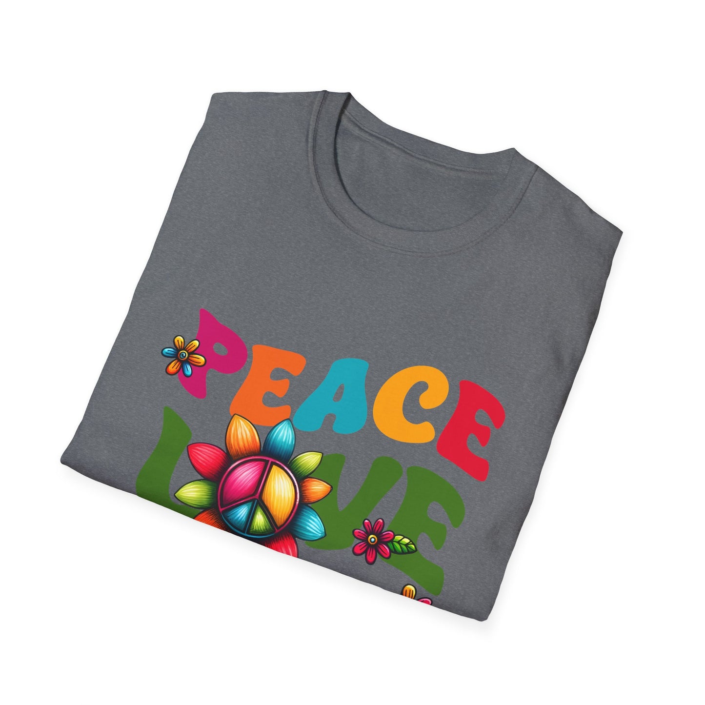 Christian Peace Love Jesus Unisex Softstyle T-Shirt, Religious Faith Tee, Christian Gift, Inspirational Shirt, Religious Apparel, Christian