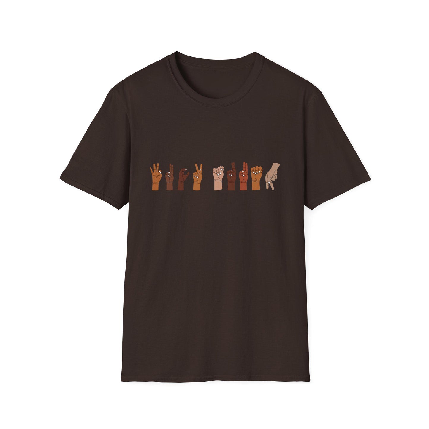 Unity Hands Graphic T-Shirt, Inclusive Tee, Unisex Softstyle Shirt, Casual Wear, Gift for Friends, Social Justice Fashion