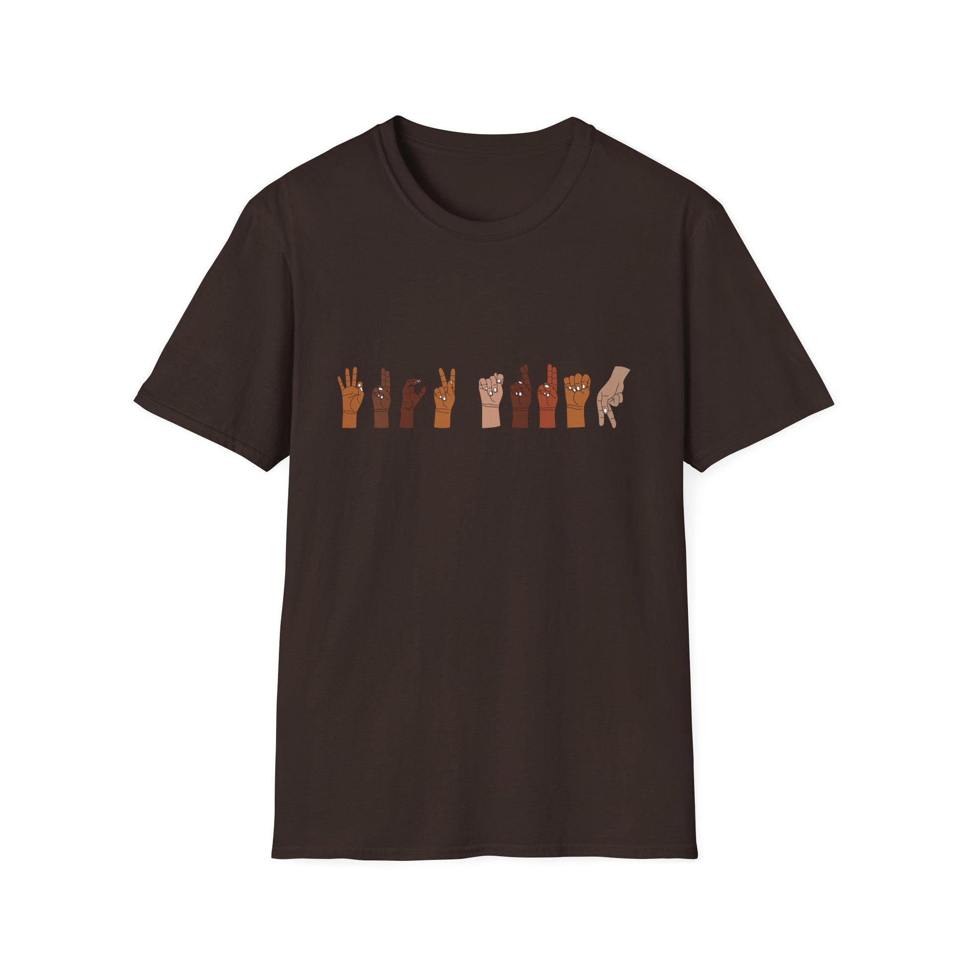Unity Hands Graphic T-Shirt, Inclusive Tee, Unisex Softstyle Shirt, Casual Wear, Gift for Friends, Social Justice Fashion