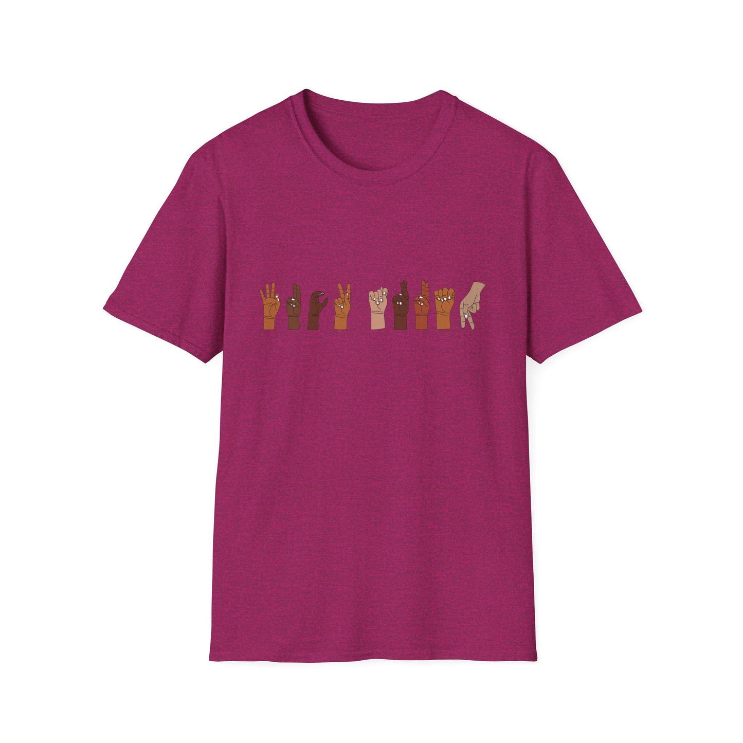 Unity Hands Graphic T-Shirt, Inclusive Tee, Unisex Softstyle Shirt, Casual Wear, Gift for Friends, Social Justice Fashion