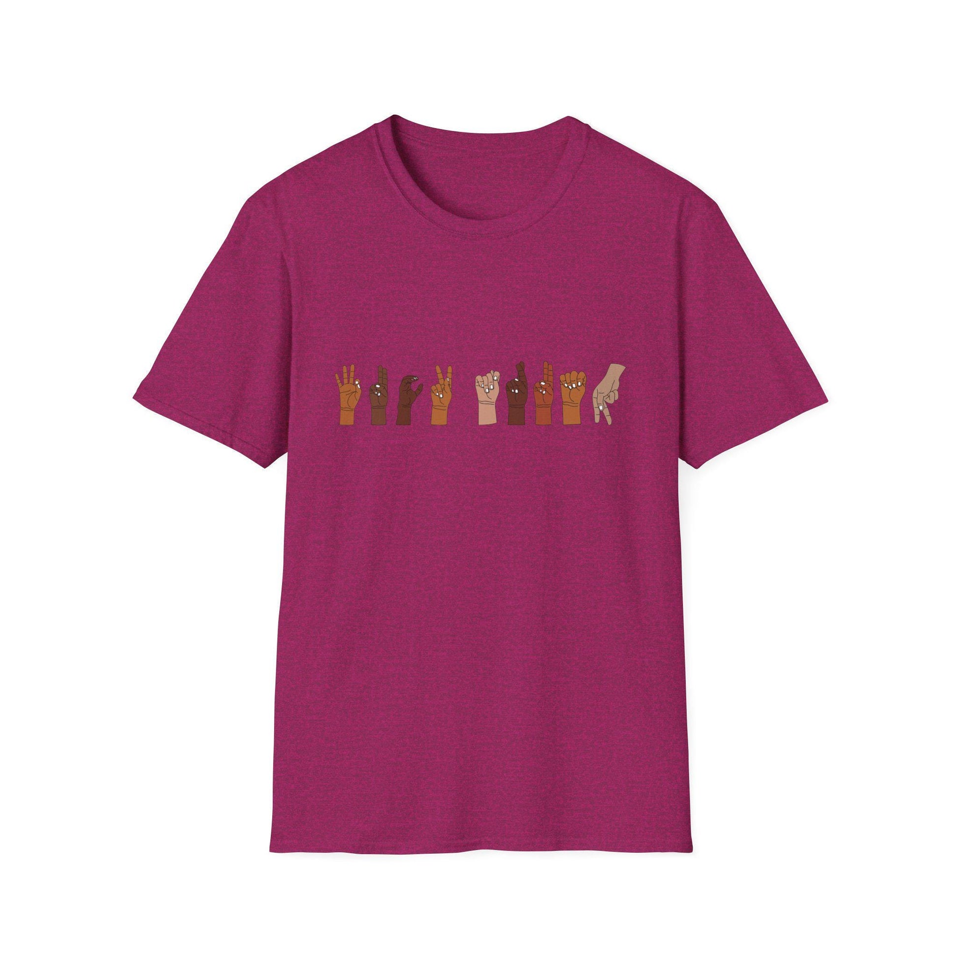 Unity Hands Graphic T-Shirt, Inclusive Tee, Unisex Softstyle Shirt, Casual Wear, Gift for Friends, Social Justice Fashion