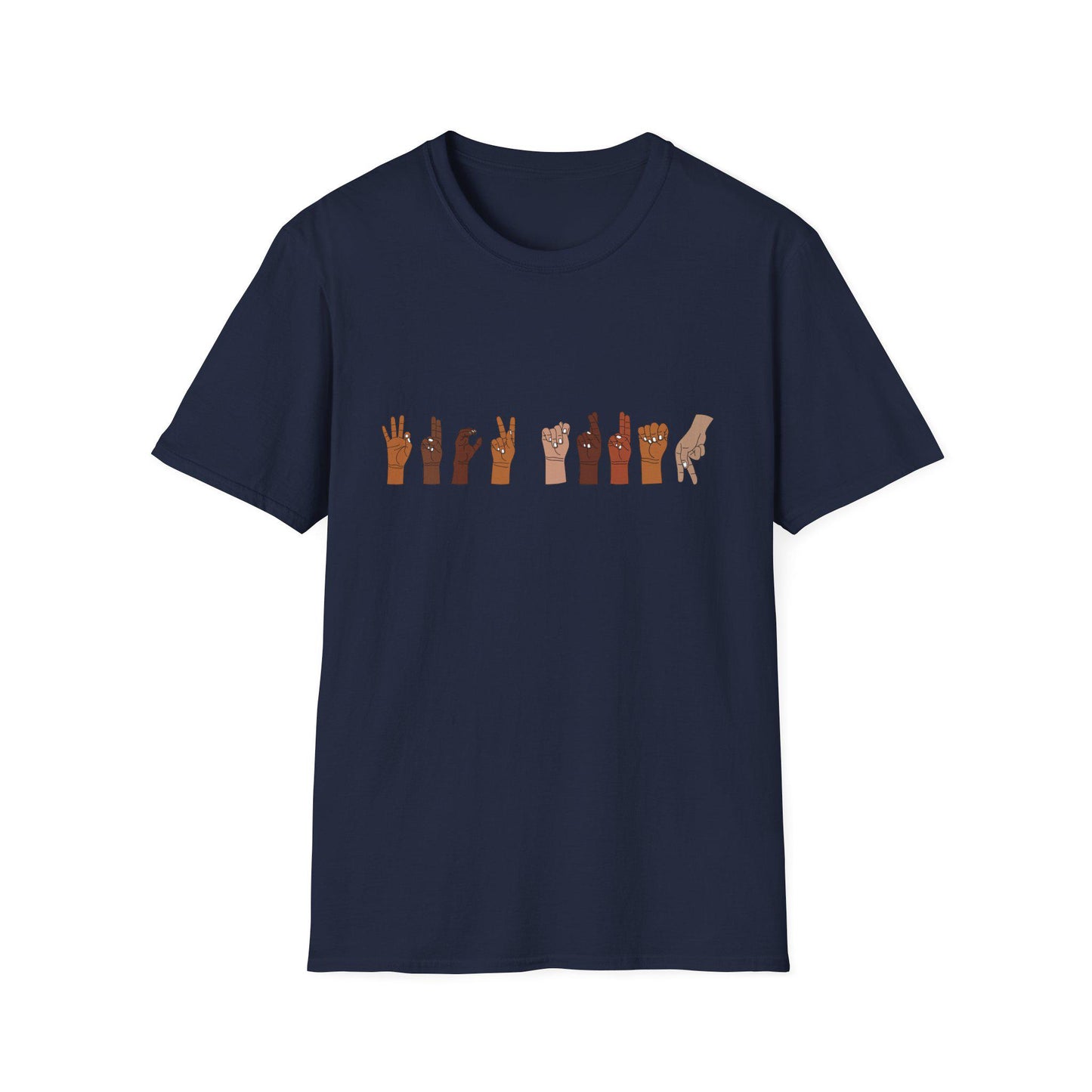 Unity Hands Graphic T-Shirt, Inclusive Tee, Unisex Softstyle Shirt, Casual Wear, Gift for Friends, Social Justice Fashion