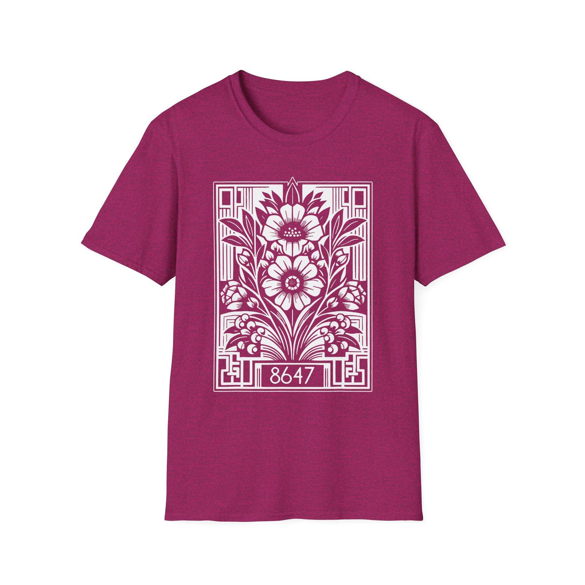 Subtle Anti Trump 8647 Floral Graphic Unisex T-Shirt, Resist Statement Tee, Protest Shirt, Political Activist Top, Feminist Apparel
