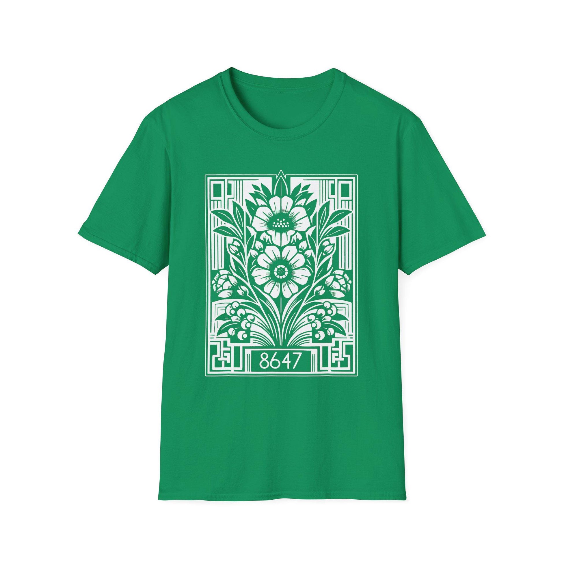Subtle Anti Trump 8647 Floral Graphic Unisex T-Shirt, Resist Statement Tee, Protest Shirt, Political Activist Top, Feminist Apparel