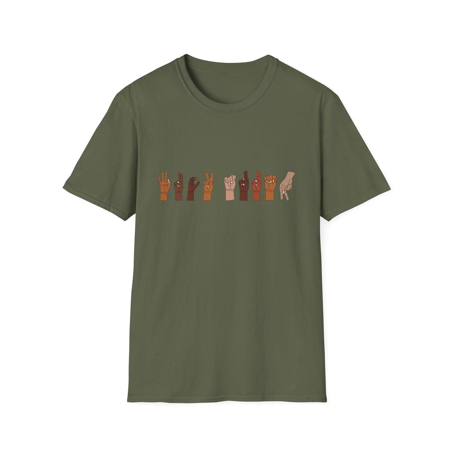 Unity Hands Graphic T-Shirt, Inclusive Tee, Unisex Softstyle Shirt, Casual Wear, Gift for Friends, Social Justice Fashion