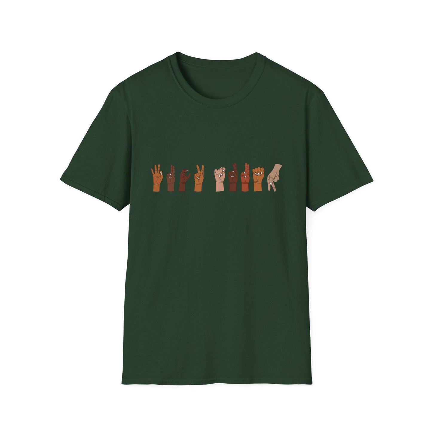 Unity Hands Graphic T-Shirt, Inclusive Tee, Unisex Softstyle Shirt, Casual Wear, Gift for Friends, Social Justice Fashion