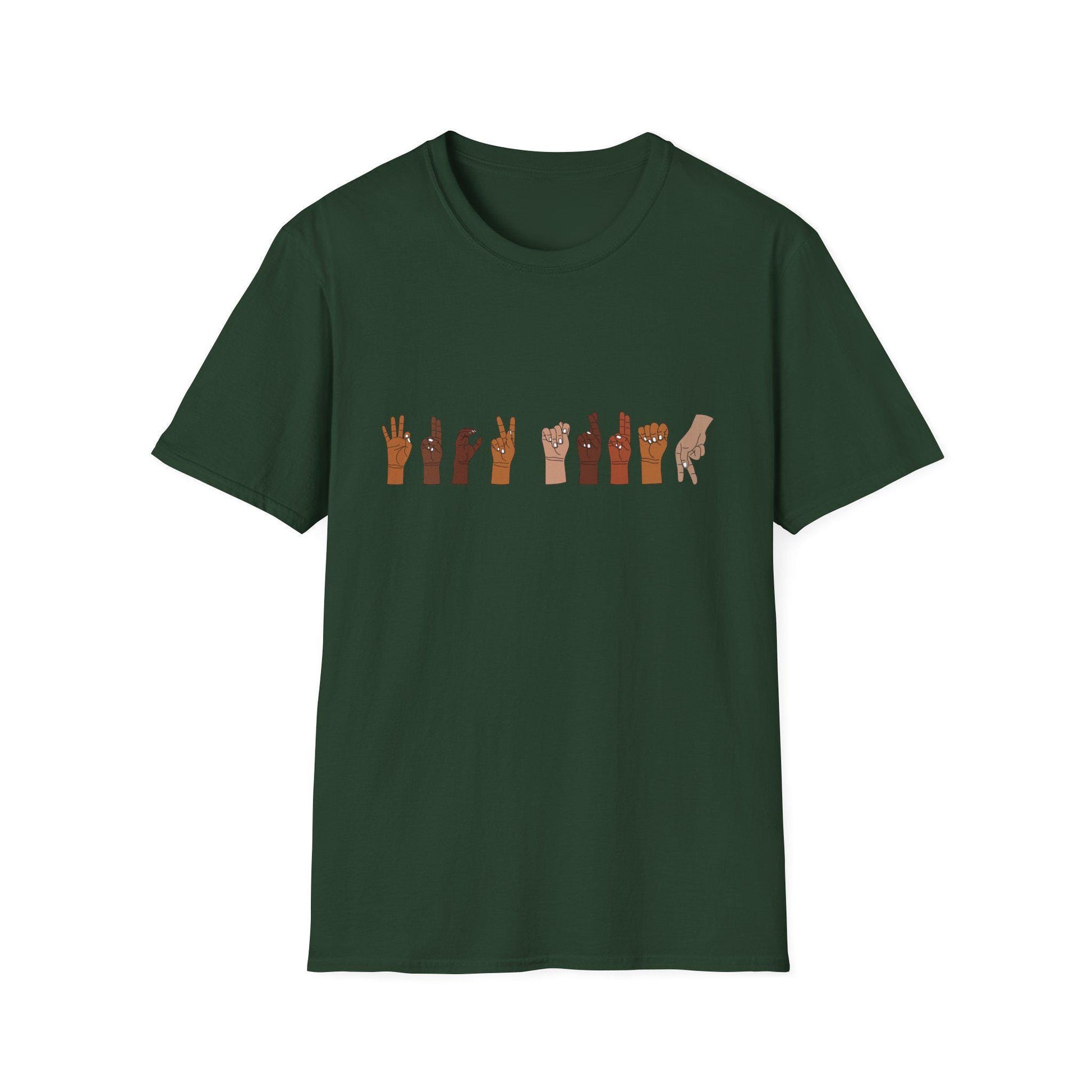 Unity Hands Graphic T-Shirt, Inclusive Tee, Unisex Softstyle Shirt, Casual Wear, Gift for Friends, Social Justice Fashion