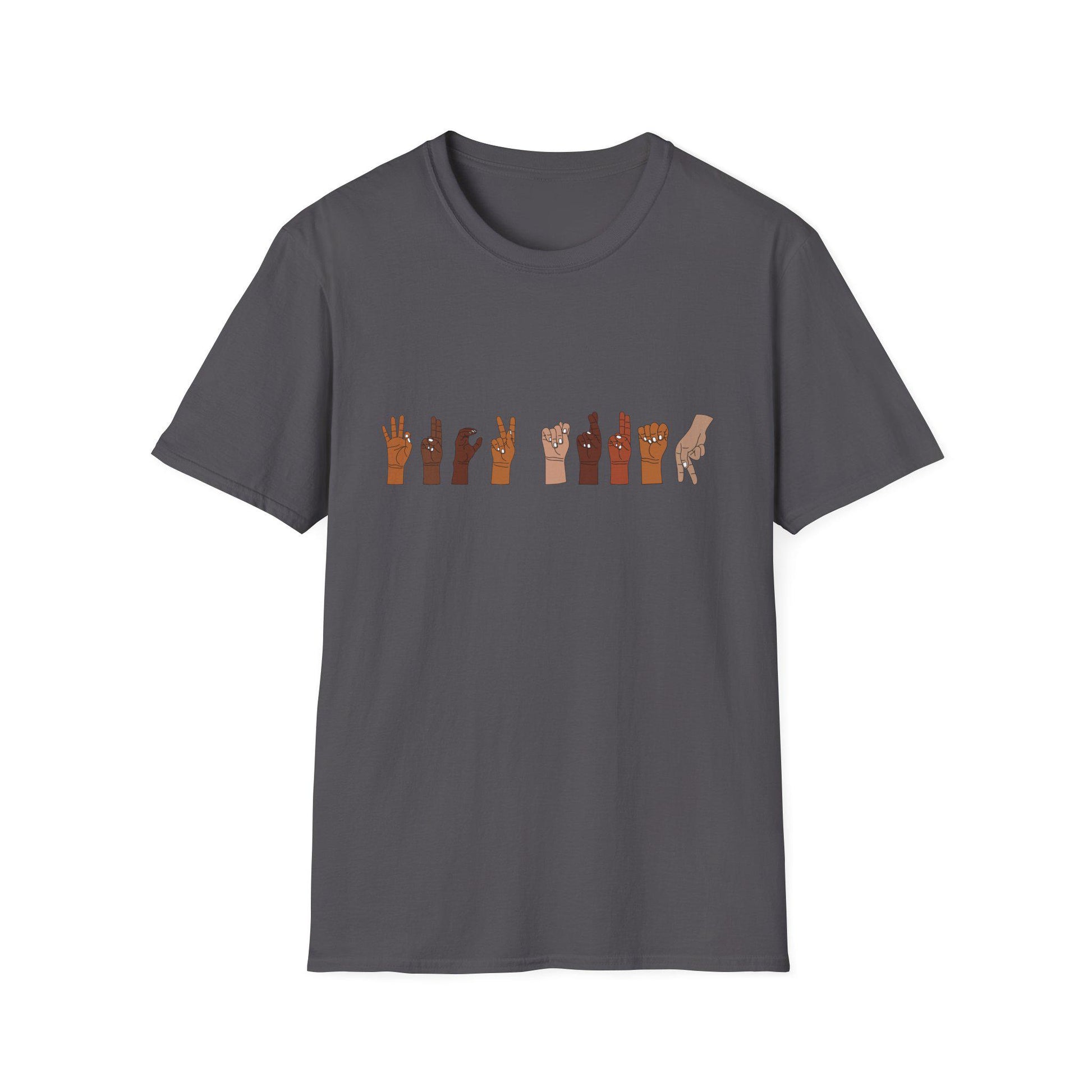 Unity Hands Graphic T-Shirt, Inclusive Tee, Unisex Softstyle Shirt, Casual Wear, Gift for Friends, Social Justice Fashion