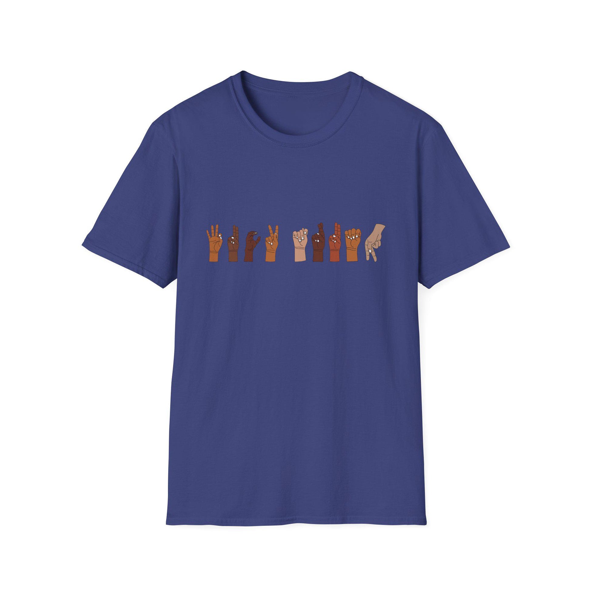 Unity Hands Graphic T-Shirt, Inclusive Tee, Unisex Softstyle Shirt, Casual Wear, Gift for Friends, Social Justice Fashion