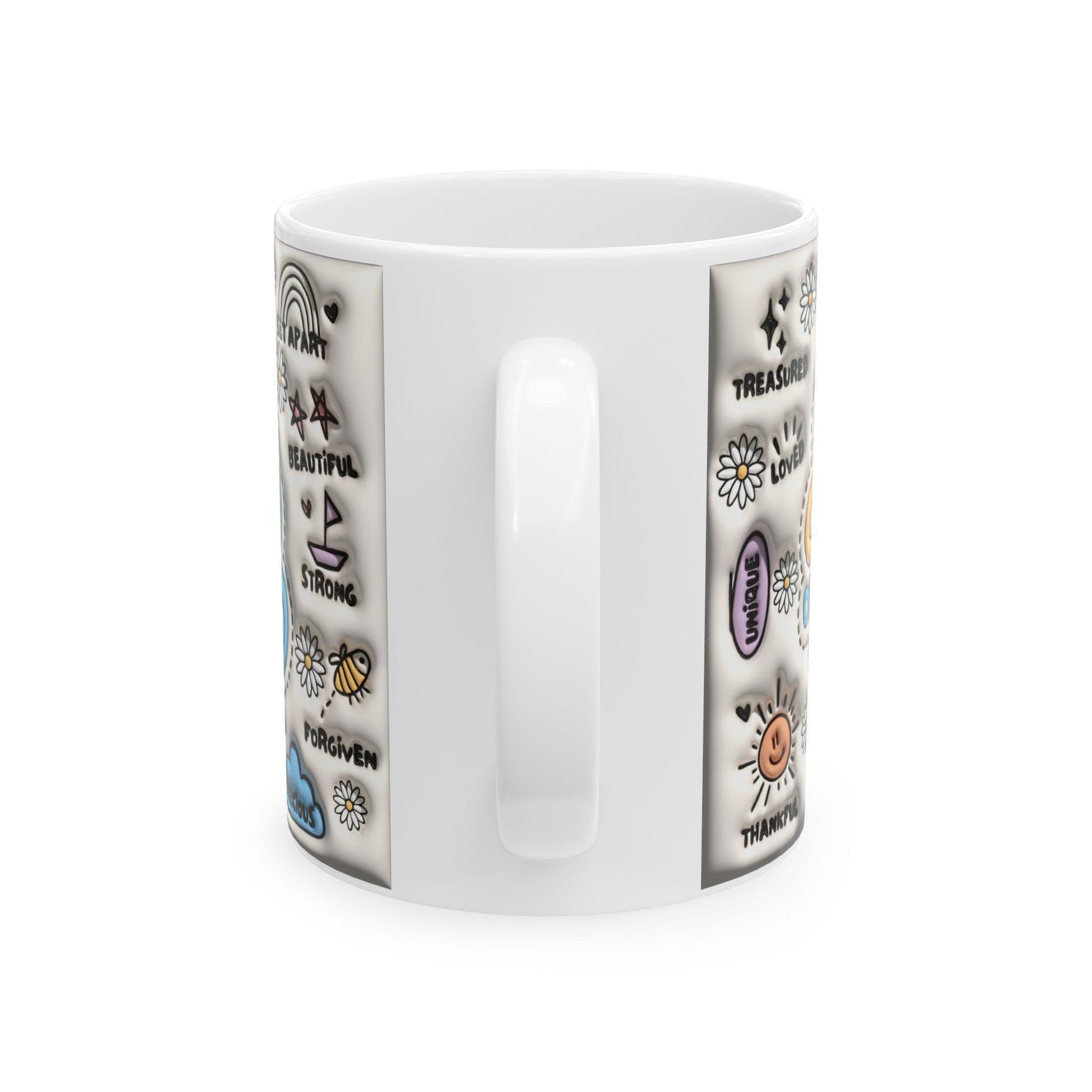 Inspirational Ceramic Mug, Child of God Coffee Cup, Positive Affirmation Gift for Friends, Motivational Mug, Faith-Based Kitchen Decor,