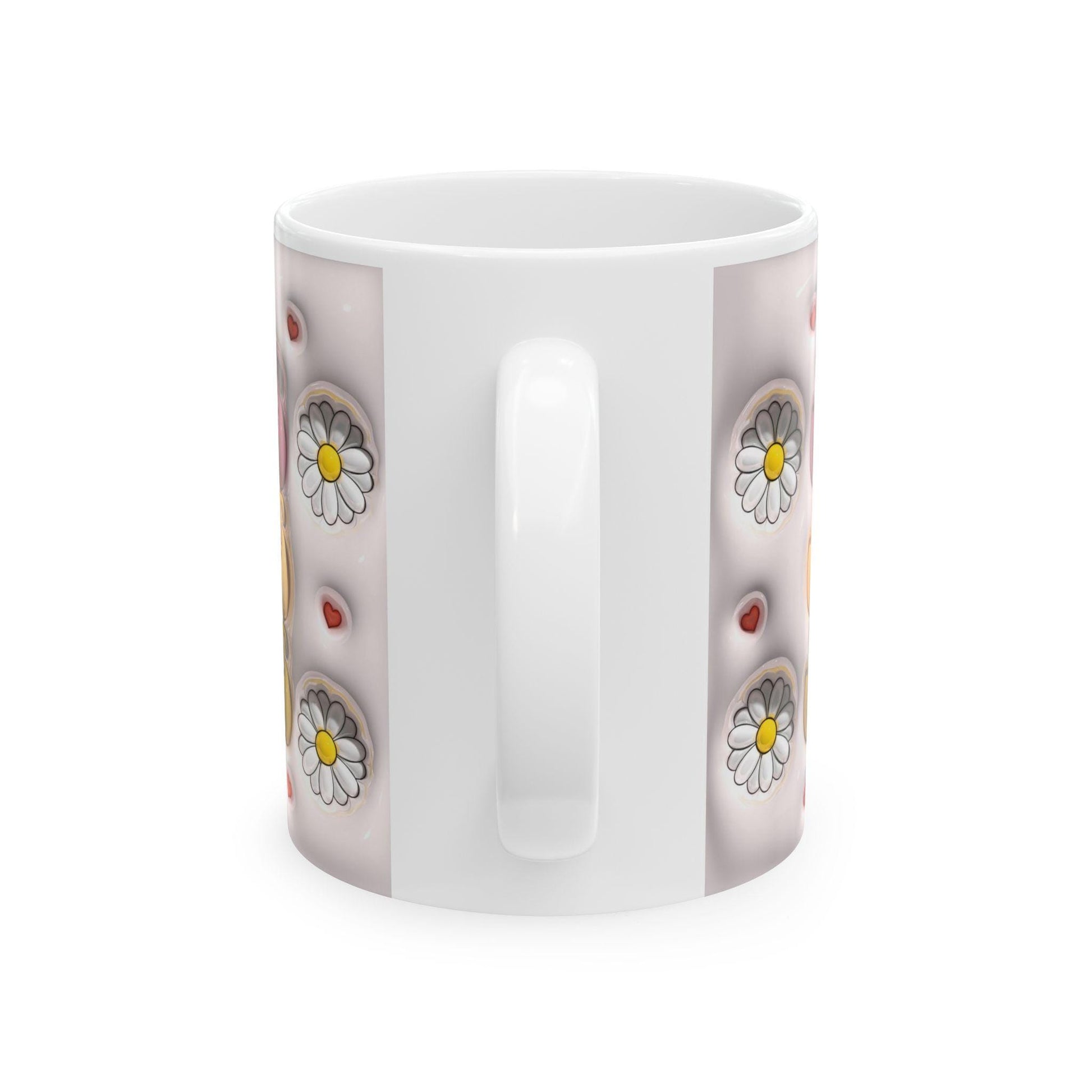 Flower Power Ceramic Mug - Inspirational Jesus Design, Faith Gift, Coffee Lover's Cup, Cute Floral Mug, Perfect for Holidays