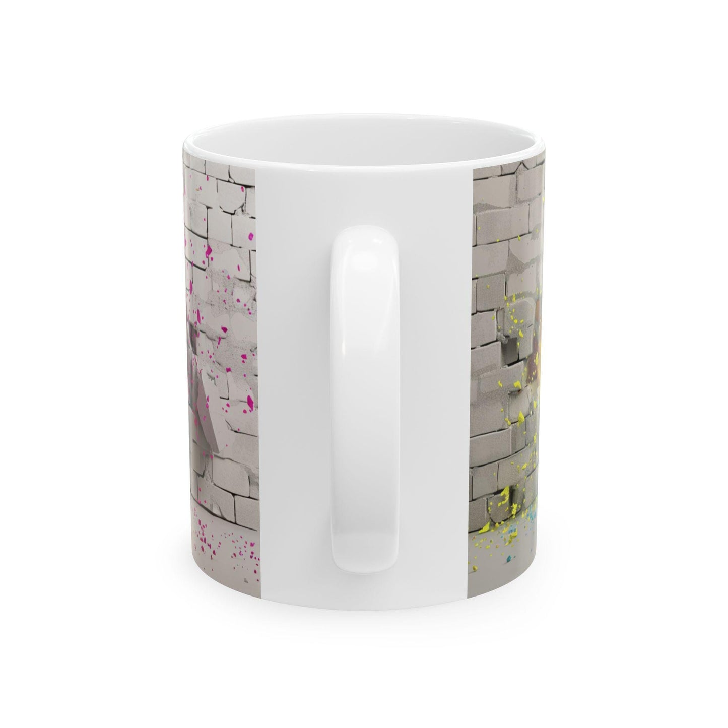 Colorful Breakthrough Ceramic Mug | Unique Art Mug for Home, Office, Gift Ideas, Vibrant Coffee Cup, Wall Art Inspired | 11oz & 15oz