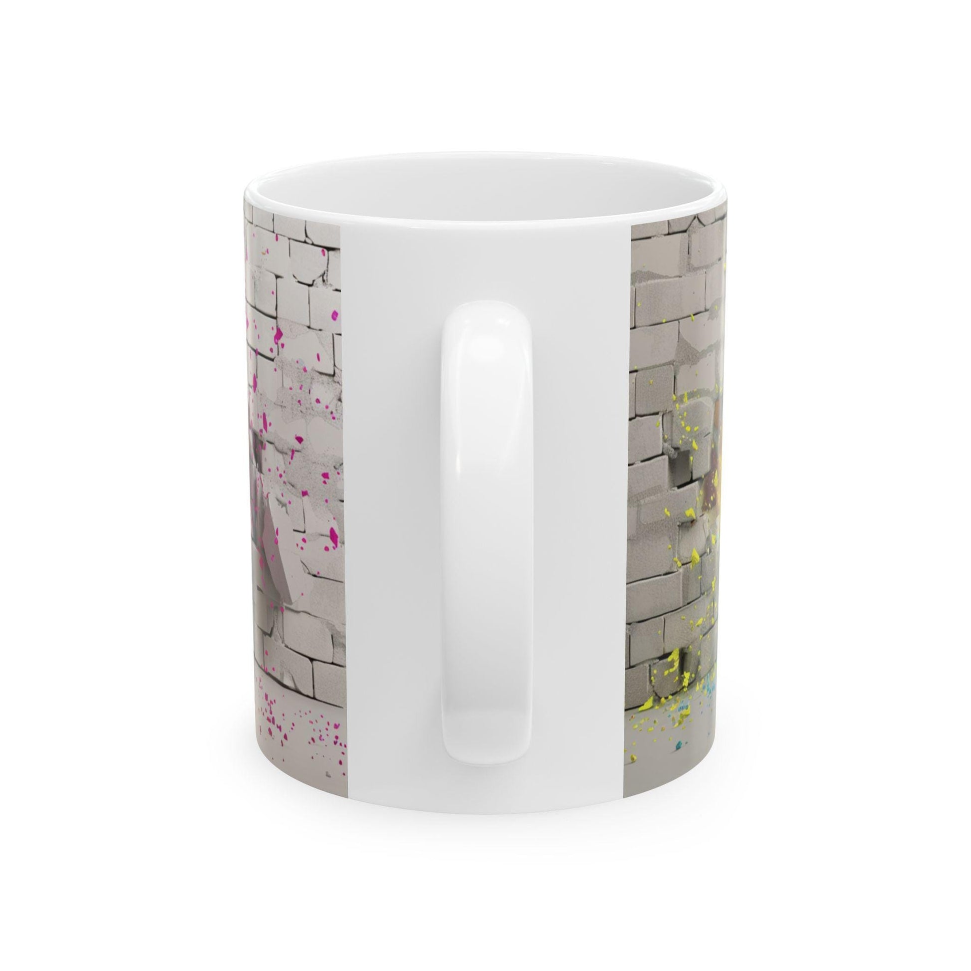 Colorful Breakthrough Ceramic Mug | Unique Art Mug for Home, Office, Gift Ideas, Vibrant Coffee Cup, Wall Art Inspired | 11oz & 15oz