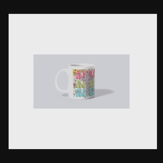 Whimsical Ceramic Mug - Perfect Gift for Friends, Vibrant Floral Design, Coffee Lovers, Tea Enthusiasts, Colorful Drinkware