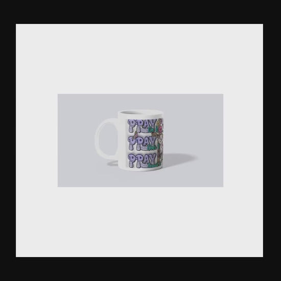 Inspirational Ceramic Mug - "Pray Over It" - Motivational Coffee Cup, Gift for Friends, Encouragement Mug, Home Decor, Faith-based Beverage